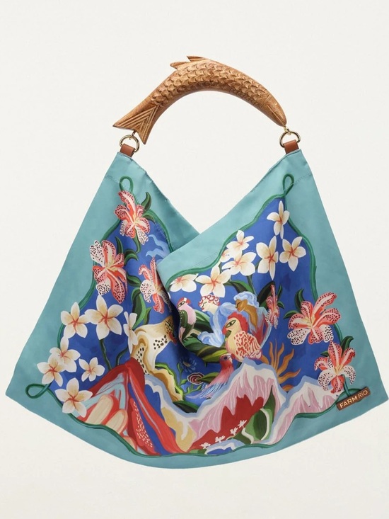 FARM Rio Handbags - FARM Rio Blue Scarf Bag